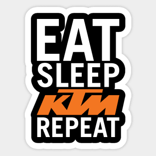 Eat Sleep KTM Repeat Front + Back print Sticker